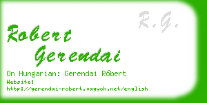 robert gerendai business card