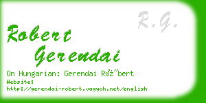 robert gerendai business card